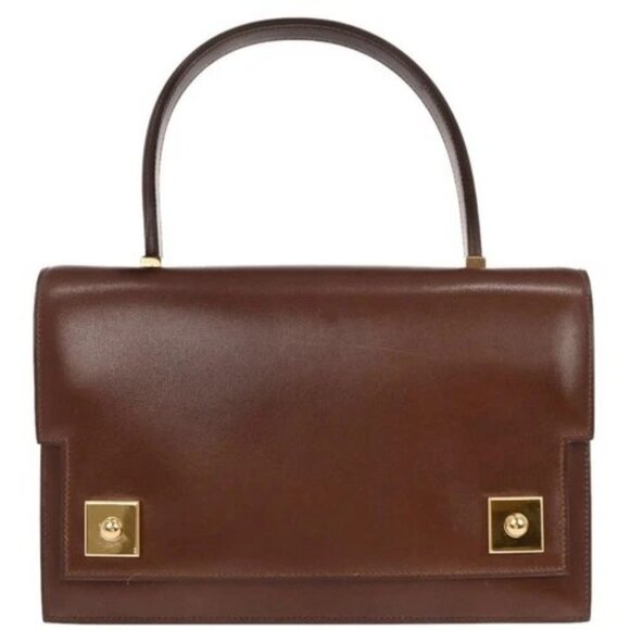HERMES Handbags - Hermes Marron Fonce Box Calf Piano Handbag